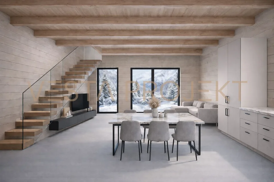 Eccezionale progetto di complesso di 3 chalet