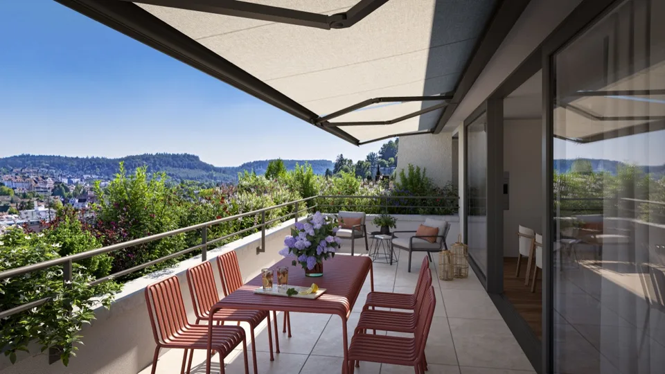 Stilvolle Terrassenwohnung mit Panorama-Weitblick