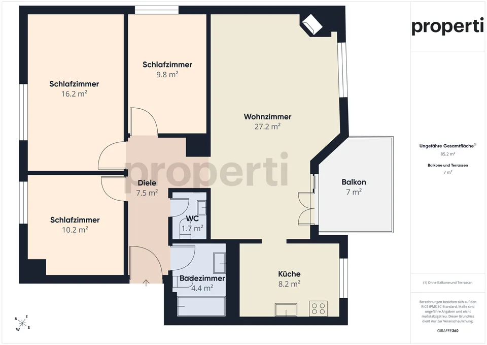 Moderne und lichtdurchflutete Wohnung mit Balkon in Schwaderloch – Foto 12 von 13