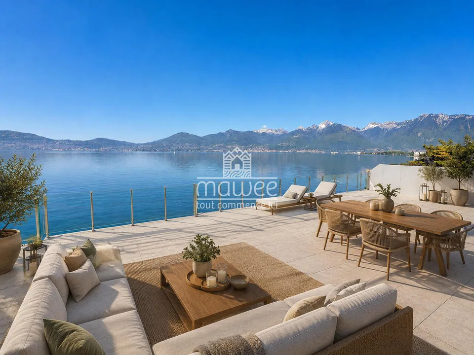 Appartement neuf avec accès privatif au lac et terrasse de 90 m²