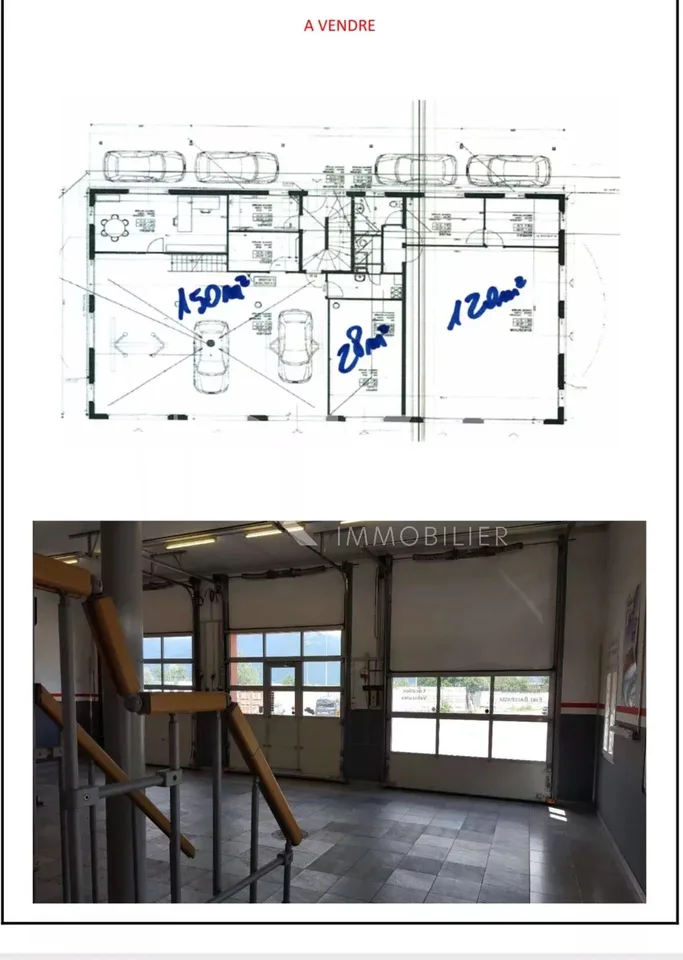 Arcade 120 m² auf 2 Ebenen mit Mezzanin und 3 Parkplätzen