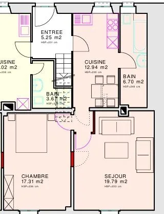 Appartement rénové de 2.5 pièces à louer à Courtemaîche – photo 7 sur 9