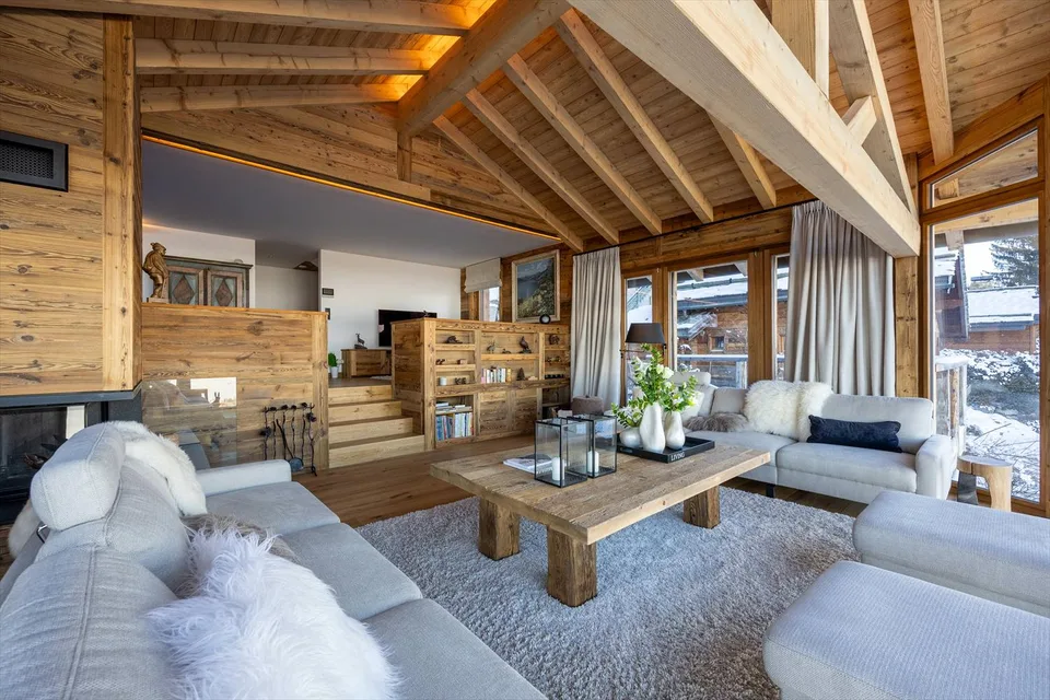 Location à la semaine : Magnifique chalet en vieux bois avec vue spectaculaire s