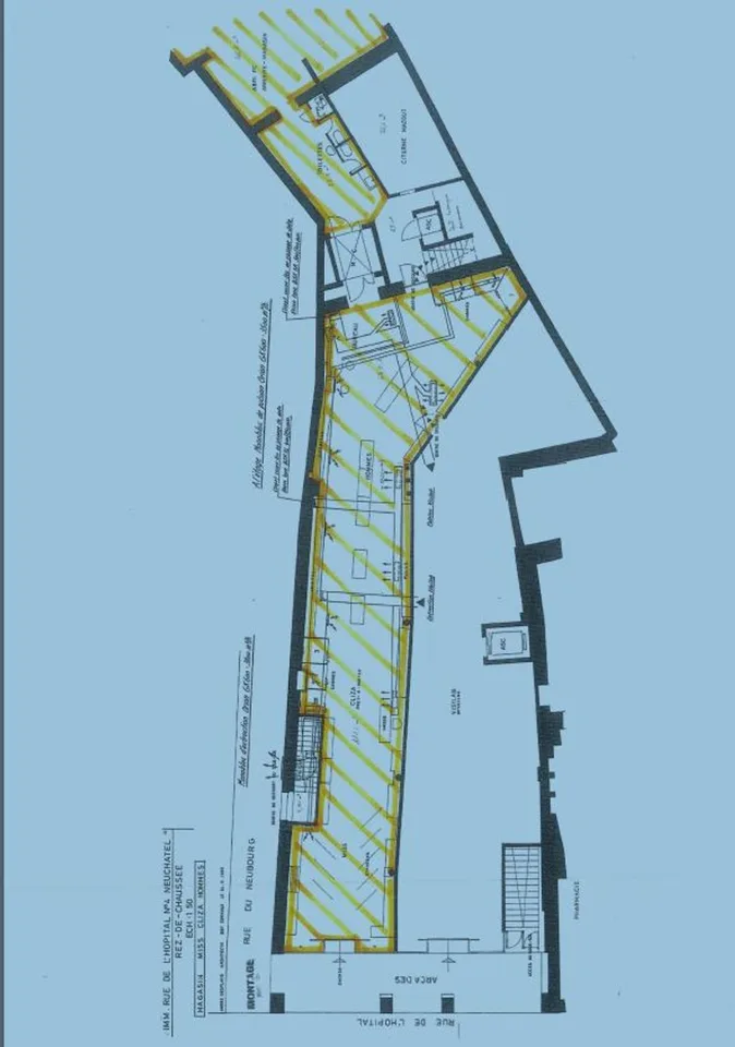 Gewerbefläche im Erdgeschoss im Zentrum von Neuchâtel