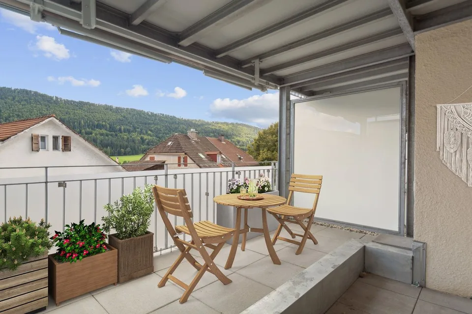 Helle 3-Zimmer-Wohnung mit grossem Balkon