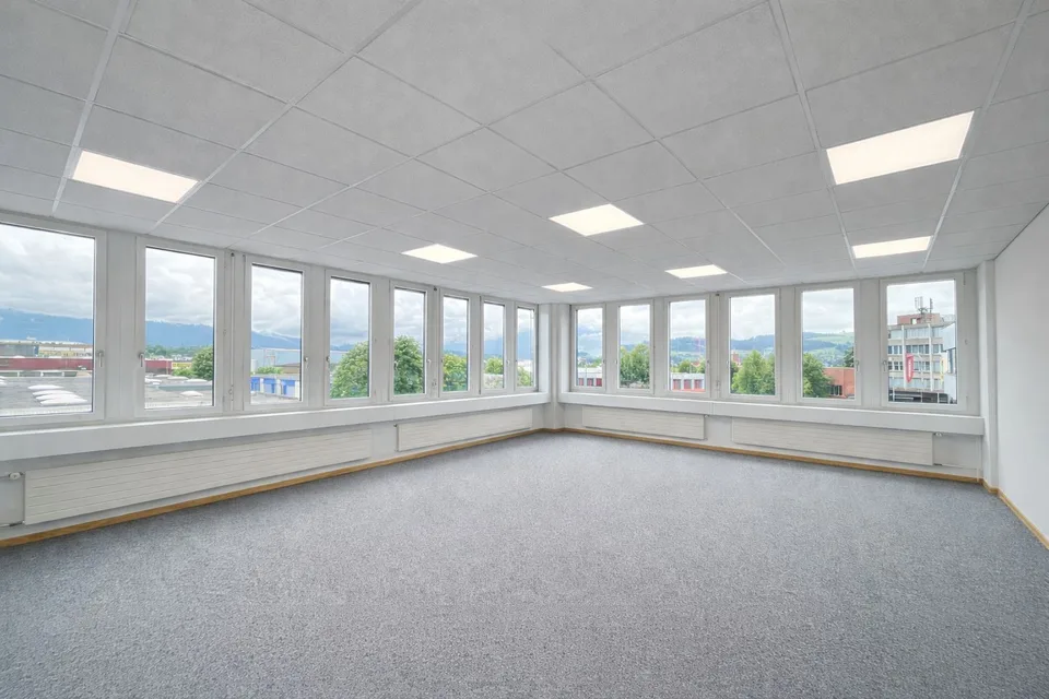 Fully equipped corner office with kitchenette!