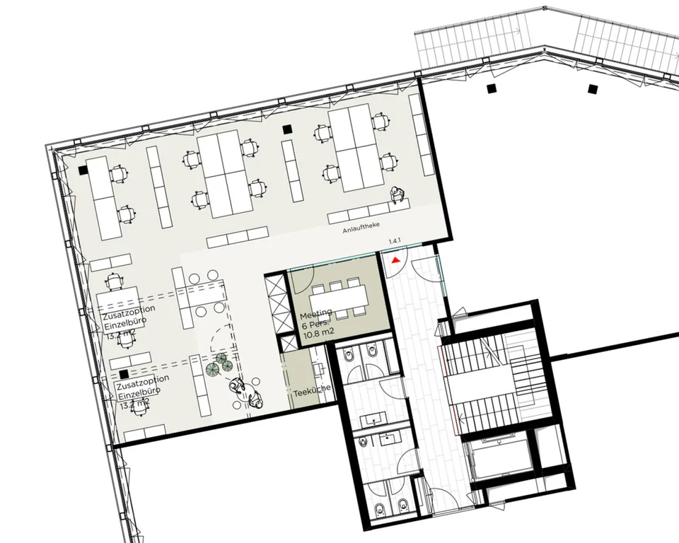 Erstklassige Büroflächen mit fertigem Innenausbau