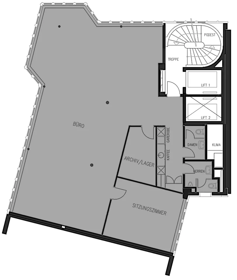 Mise à jour : y compris la rénovation du plafond - étage de bureau développé près de HB