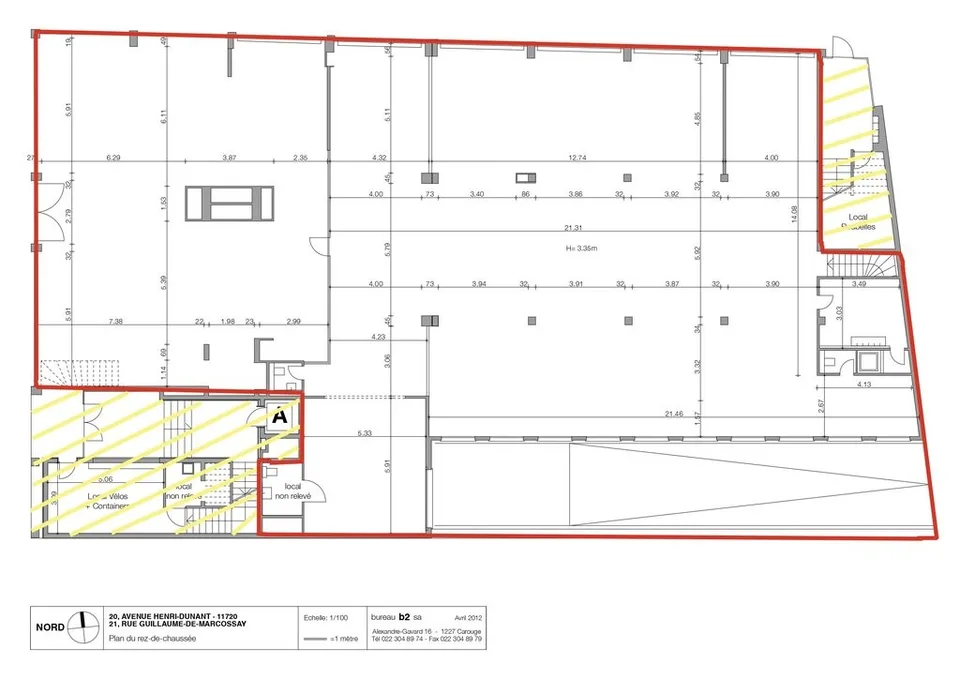 Bella arcade di 610 m2 e il suo deposito di 638 m2 nel cuore di Plainpalais