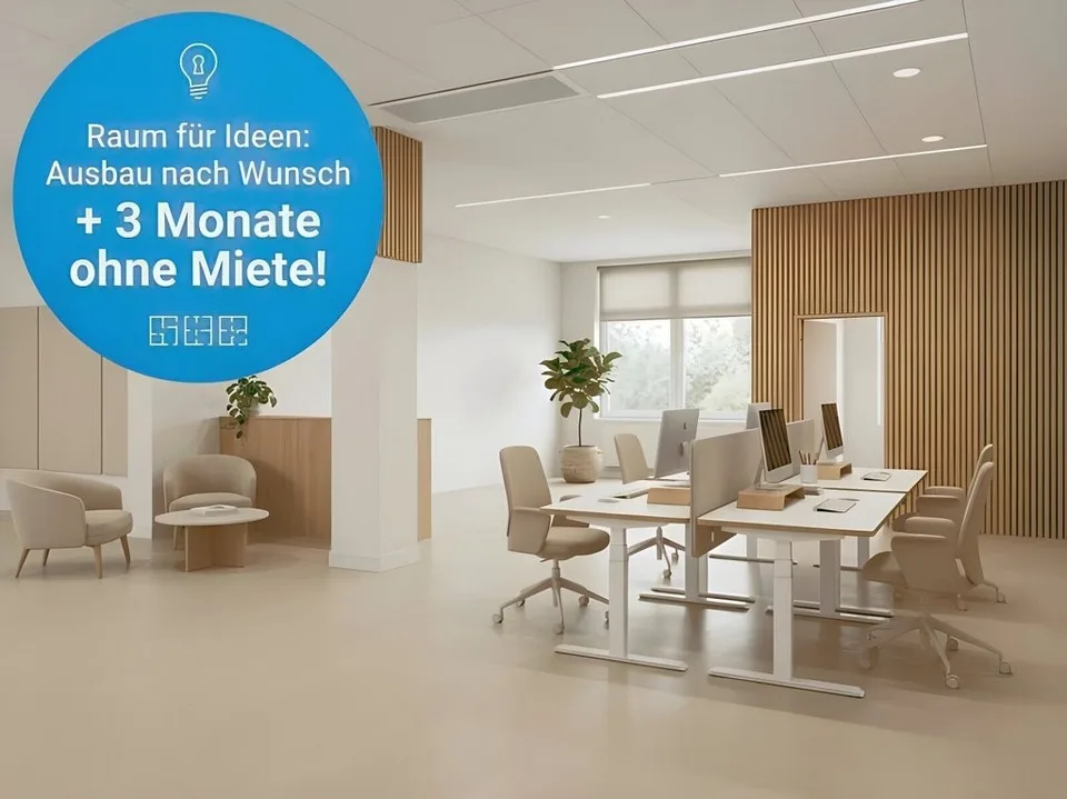 Raum für Ideen: Ausbau nach Wunsch + 3 Monate ohne Miete!