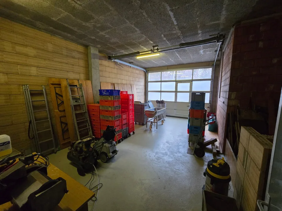 Fully equipped butcher shop with sales area and storage space