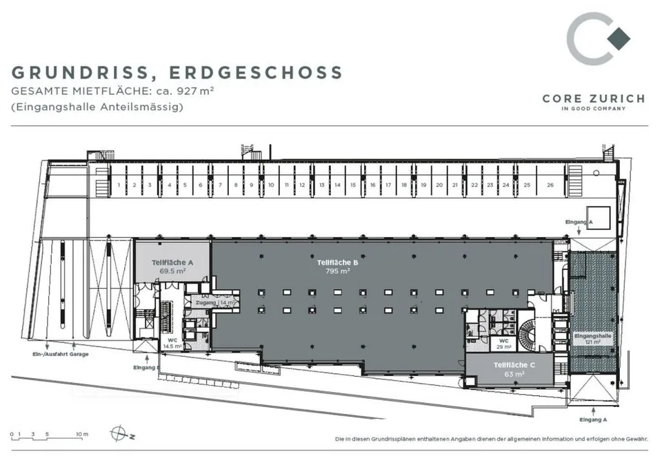 Büroraum im Erdgeschoss mit ca. 69.5m2