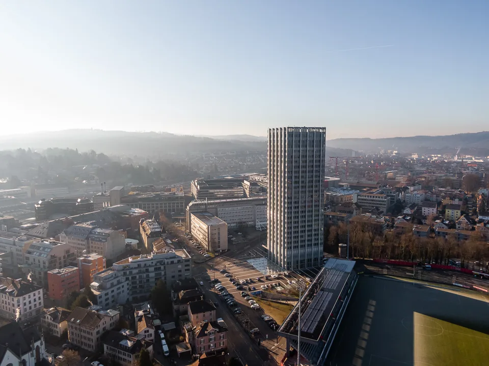 "Wintower" - Arbeiten über den Dächern von Winterthur