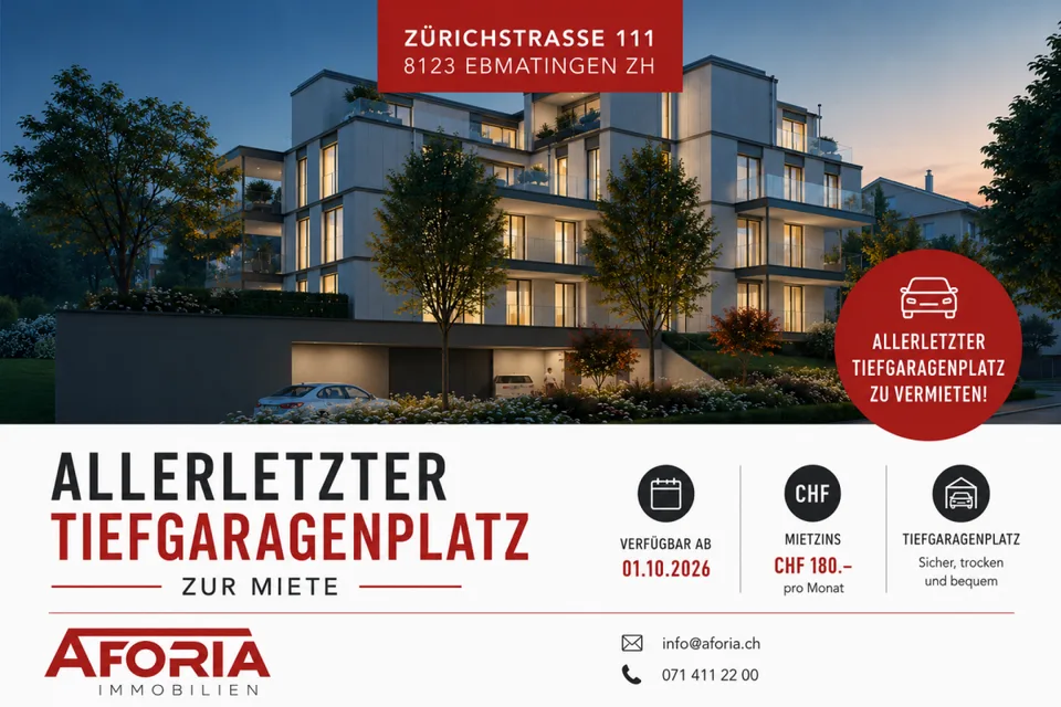 Tiefgaragenplatz zur Miete
