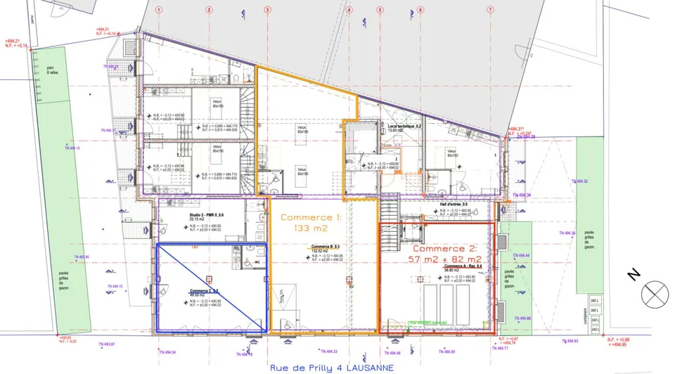 Arcade/ufficio/spazio commerciale in affitto 100 &amp; 130 m2 circa.