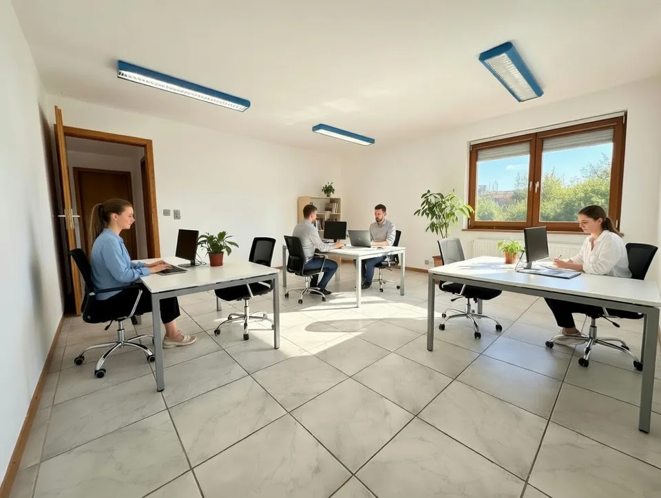 Büro / Pflegezentrum von etwa 132m2 mit Terrasse und Garten