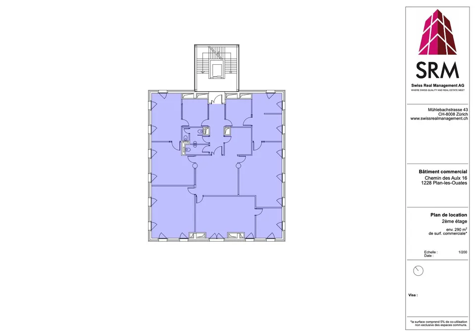 Fläche in Plan-les-Ouates – CTN 16 – 2. Etage: ca. 290 m²
