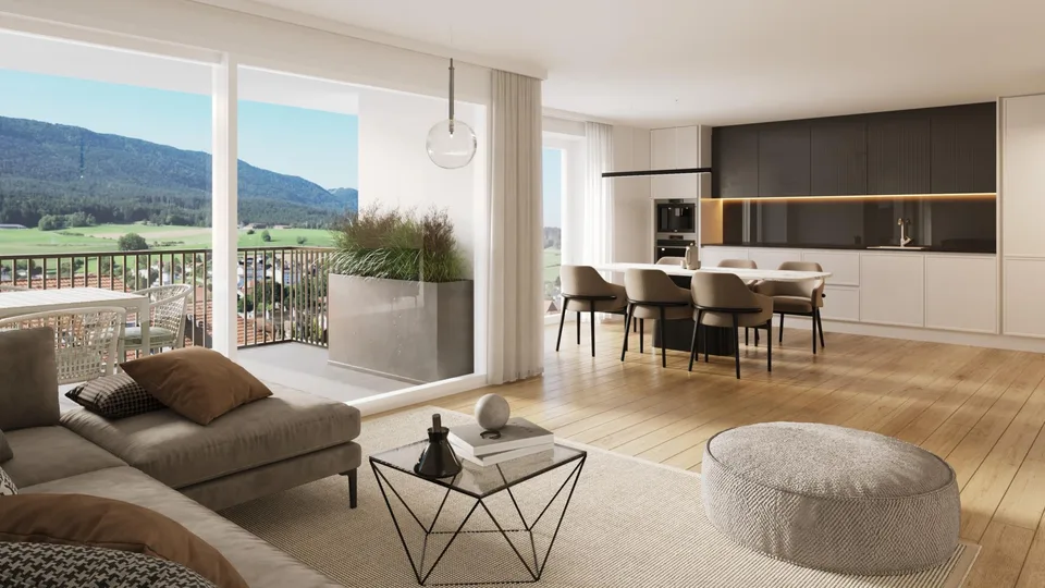 Appartement neuf spacieux de 5.5 pièces avec grand balcon orienté sud-est