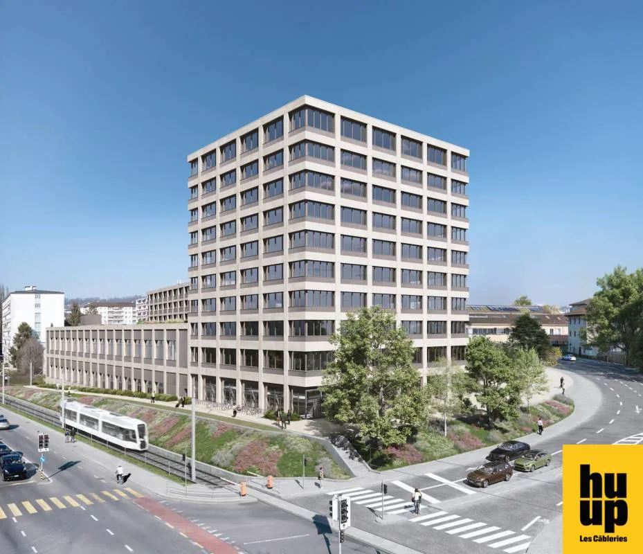 Vaudbureaux Minergie plateaux de 750 m2 divisibles dès 350 m2 au pied métro M1 et Gare CFF