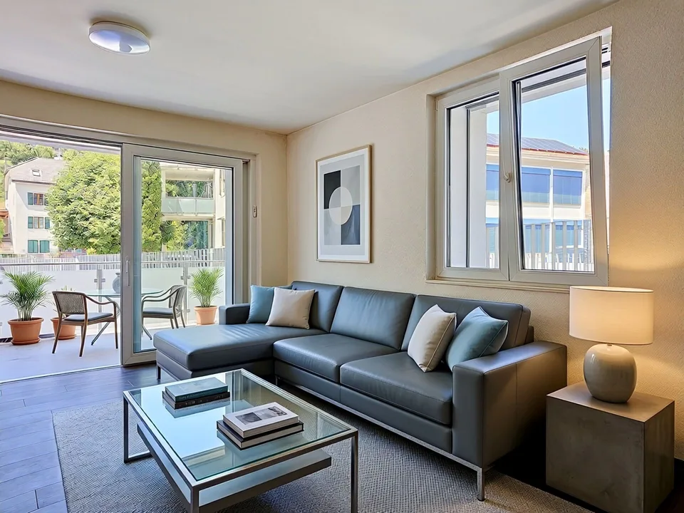 Duplex im Erdgeschoss mit 3,5 Zimmern und Terrasse