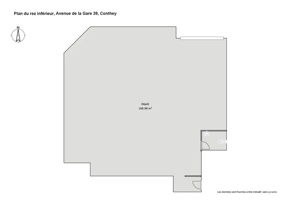 A louer, local commercial d'env. 189 m2 zone commerciale de Conthey
