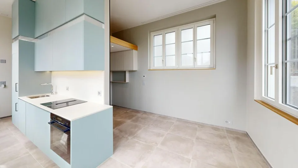 Erstvermietung: Charmantes, frisch renoviertes Tiny House mit privatem Garten in Boswil