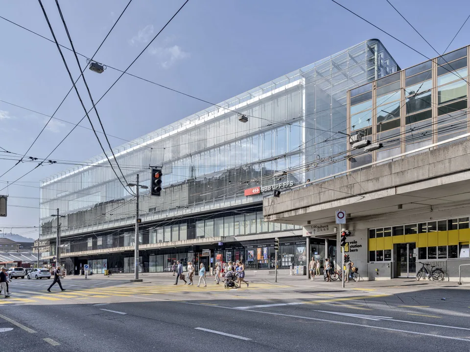 Grossraumbüro im Hauptgebäude des Bahnhofs Bern