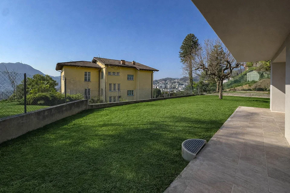 Nuovo 3.5 locali vista lago con giardino a Massagno