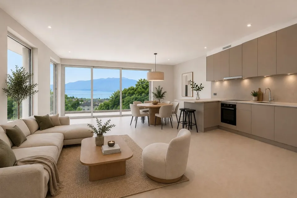 Mehrere 3,5-Zimmer-Luxuswohnungen mit ruhigem Seeblick zu vermieten