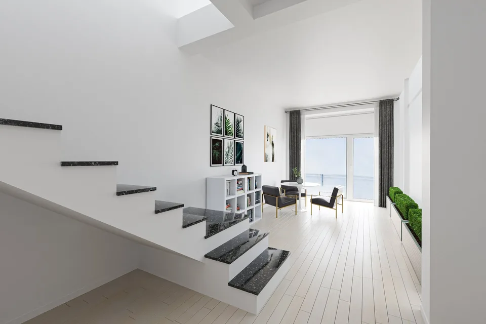 Arcade attraversante su 2 livelli in zona pedonale vicino a Cornavin