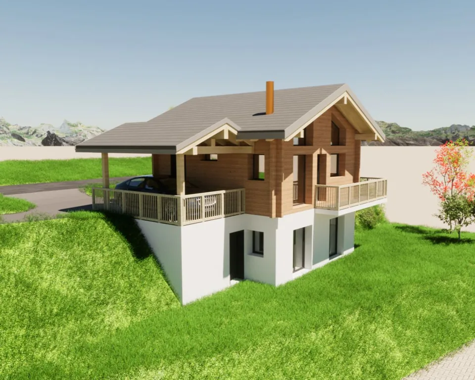 Chalet en construction à Evolène