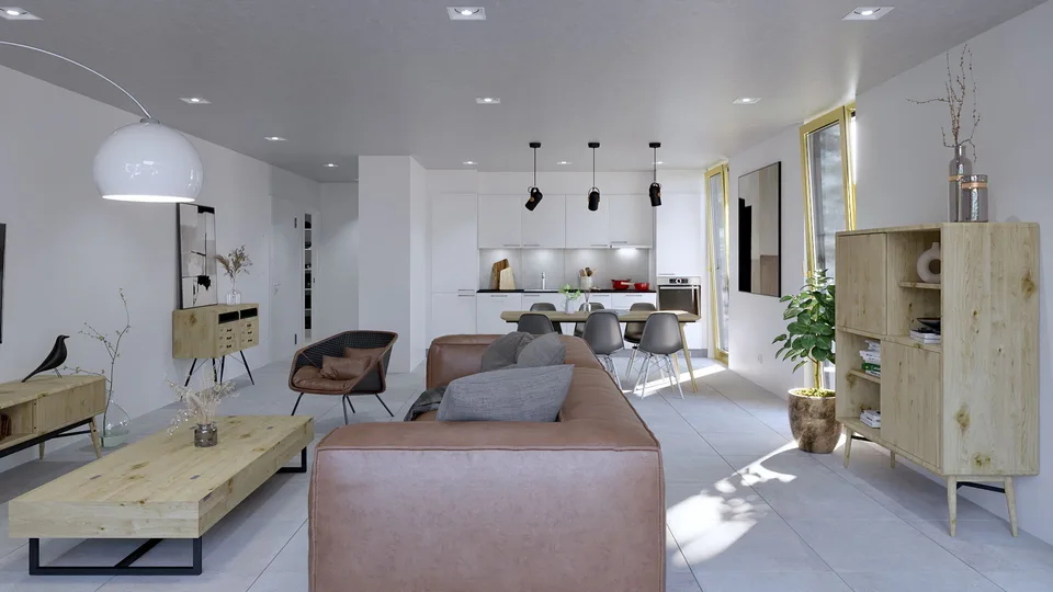 Appartement 3,5 pcs dans un cadre verdoyant