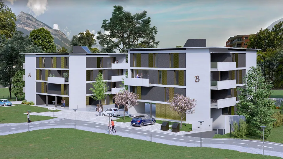 Appartement 3,5 pcs dans un cadre verdoyant