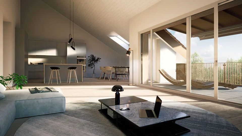 Zu verkaufen modernes 2,5-Zimmer-Apartment in Berlincourt