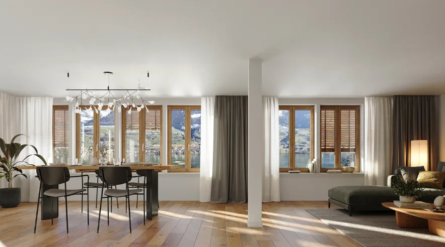 Traumhaftes Wohnen am Sarnersee  Neubau-Duplex mit Seeblick