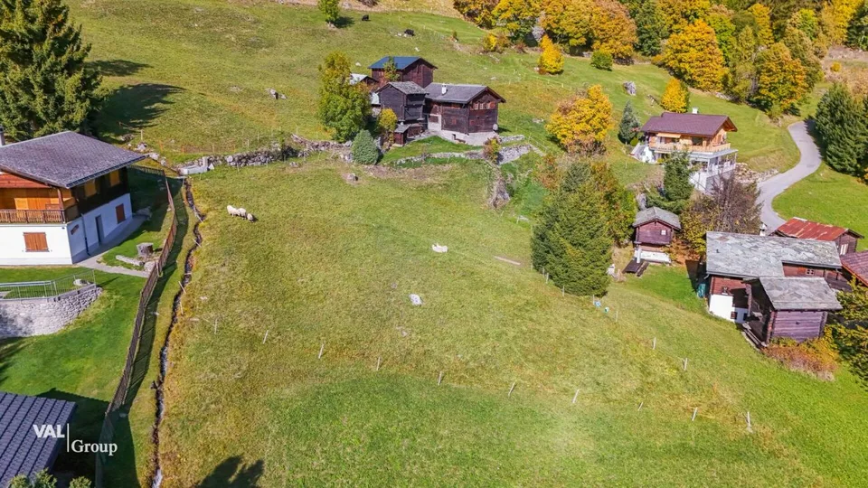 Bauland in Blatten bei Naters - ruhige Lage im Weiler Rischinen mit traumhafter Aussicht