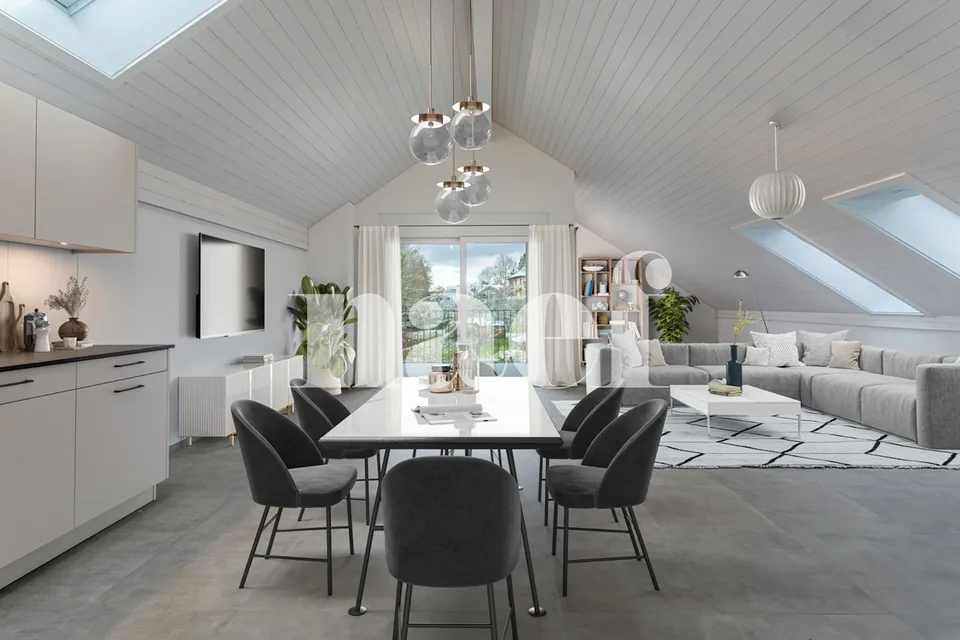 Magnifique 5.5 pièces dans les combles avec loggia à vendre à St-Aubin