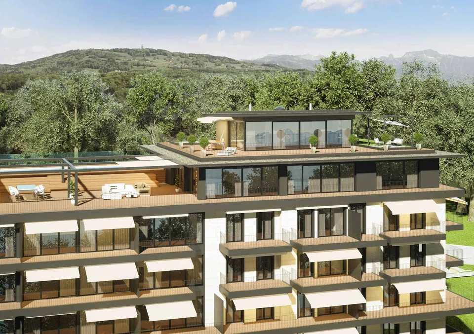Luxuriöse neue Penthouse-Wohnung mit privatem Pool