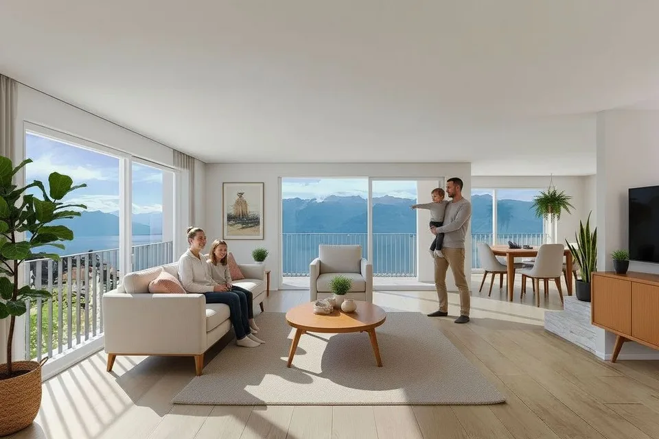 Prestigieux duplex en attique neuf de 5.5 pièces avec panorama imprenable sur le lac Léman