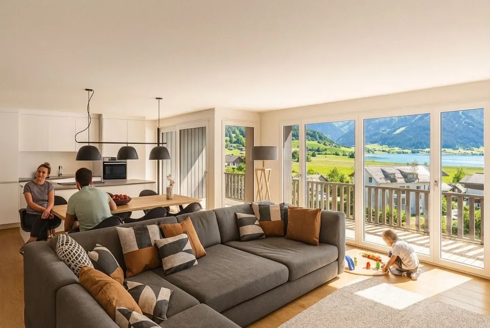 2.5-Room Apartment with Lake View, Sunny Balcony - Euthal RESERVED