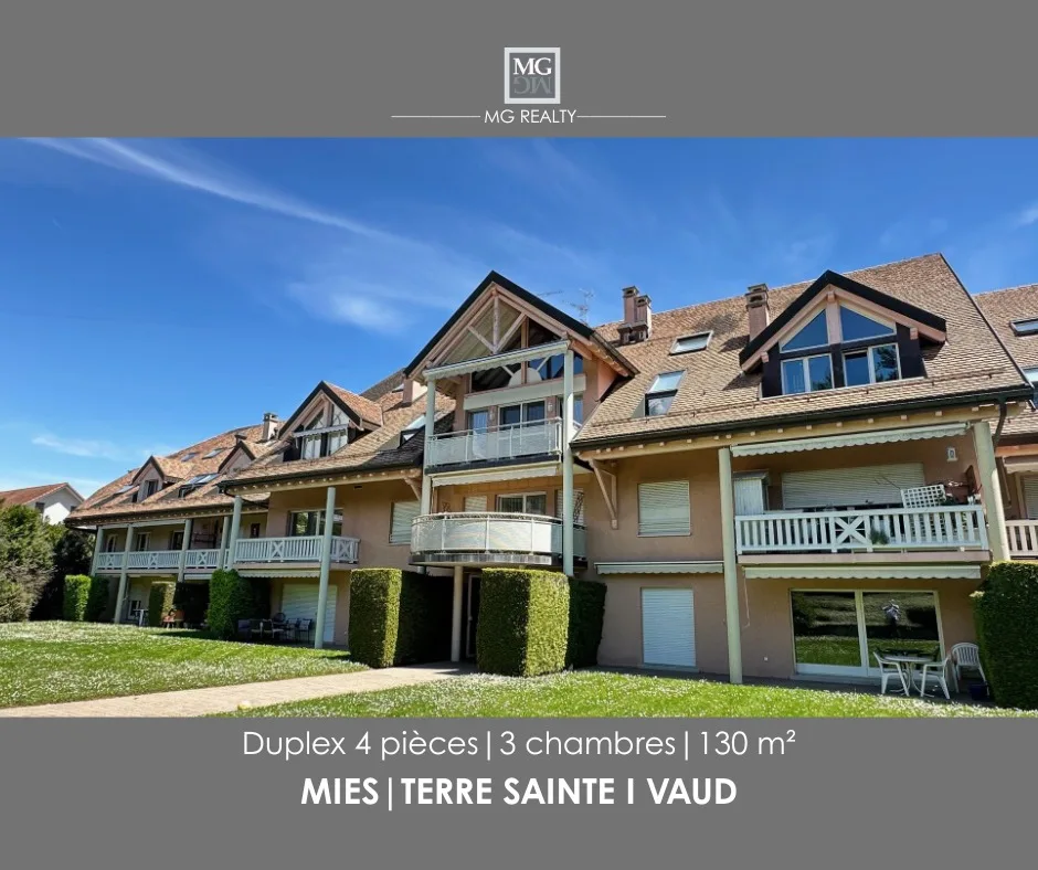 Duplex de 4 pièces avec 2 places de parking, calme et résidentiel