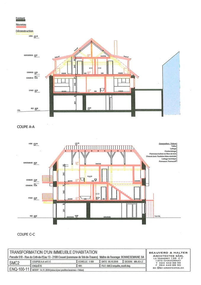 Charmantes Haus renoviert in Couvet mit Balkon und Parkplatz 13, Couvet - Mischgebäude zu verkaufen