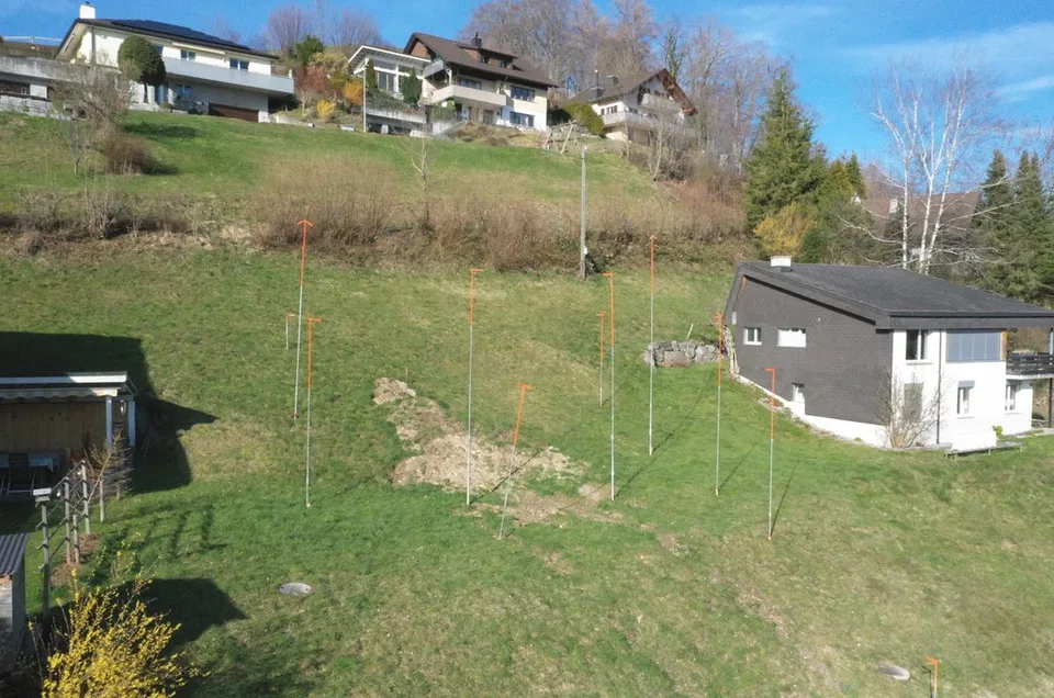 Bauland mit bewilligtem EFH-Projekt &amp; Säntisblick in Oberhelfenschwil (751 m²)