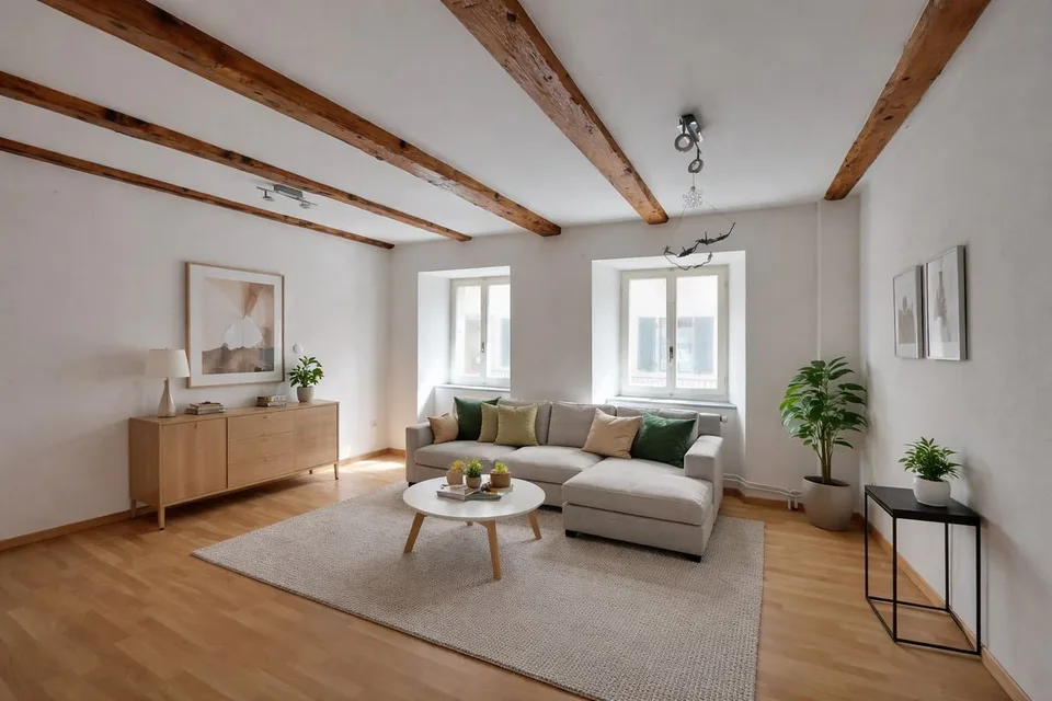 Casa idealmente situata nel centro città, che ospita un ristorante noto come «Le Faucheur»