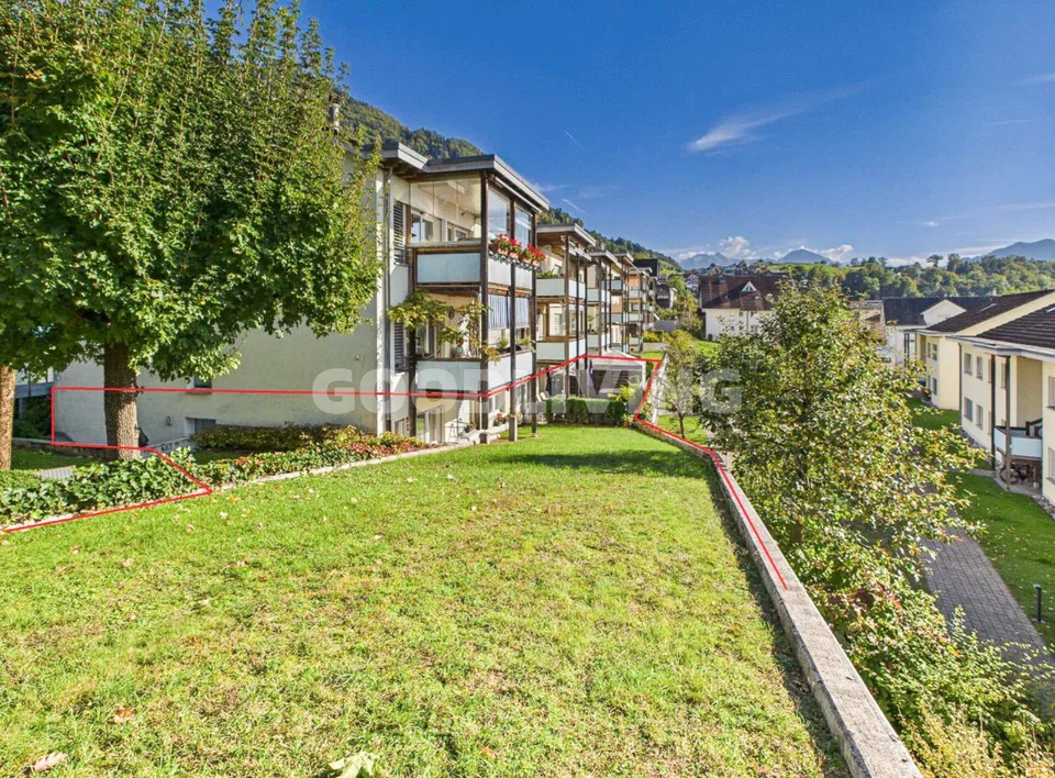 Wohnen mit Perspektiven - Garten-Terrassenwohnung an begehrter Lage in Greppen