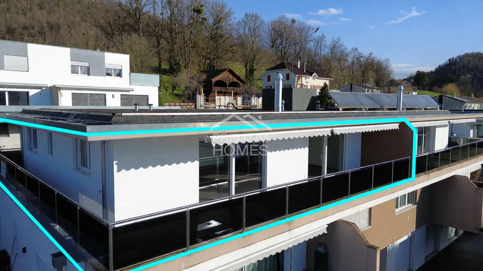 Attique lumineux avec vue panoramique