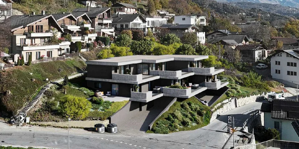 Neues 4,5-Zimmer-Penthouse nach Plan mit Terrasse - Les Terrasses à Willy