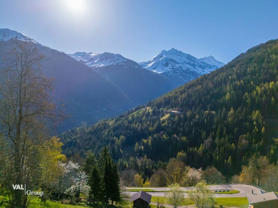 Superbo lotto edificabile all'ingresso di Grimentz, posizione strategica e potenziale eccezionale