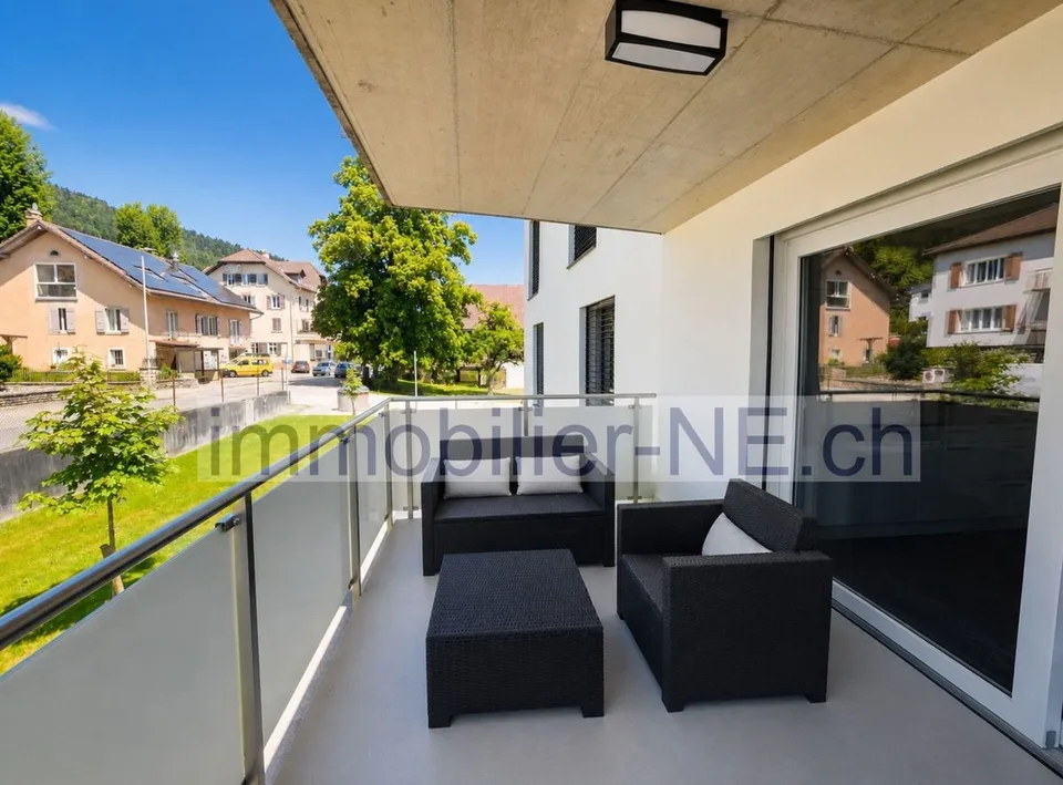Un appartement moderne de 1,5 pèces avec balcon dans un cadre privilégié