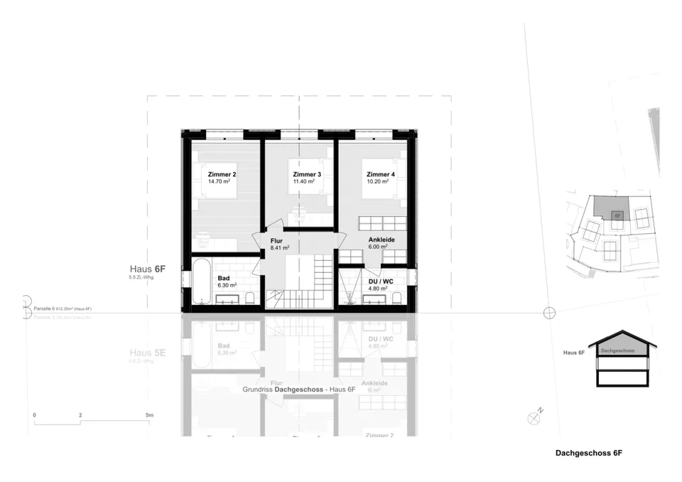 5.5-Zimmer-Doppeleinfamilienhaus als hochwertiger Erstwohnsitz (6F) in Davos Wiesen – Foto 12 von 13